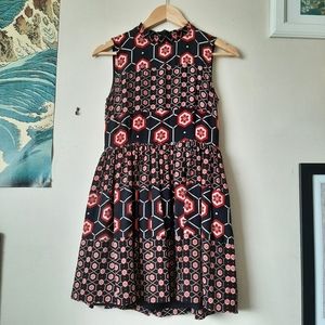 Sandro Honeycomb Silk Mini Dress